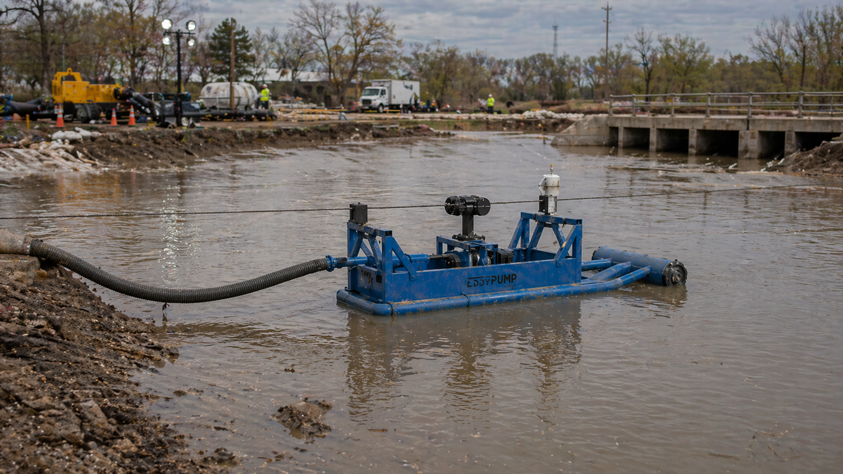 Mini Auger ModDredge in Flood Response