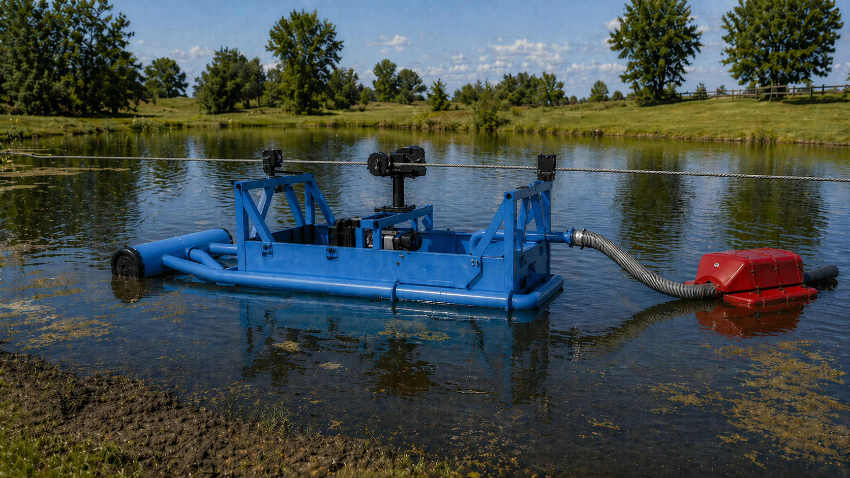 Mini Auger ModDredge in Lagoon or Pond