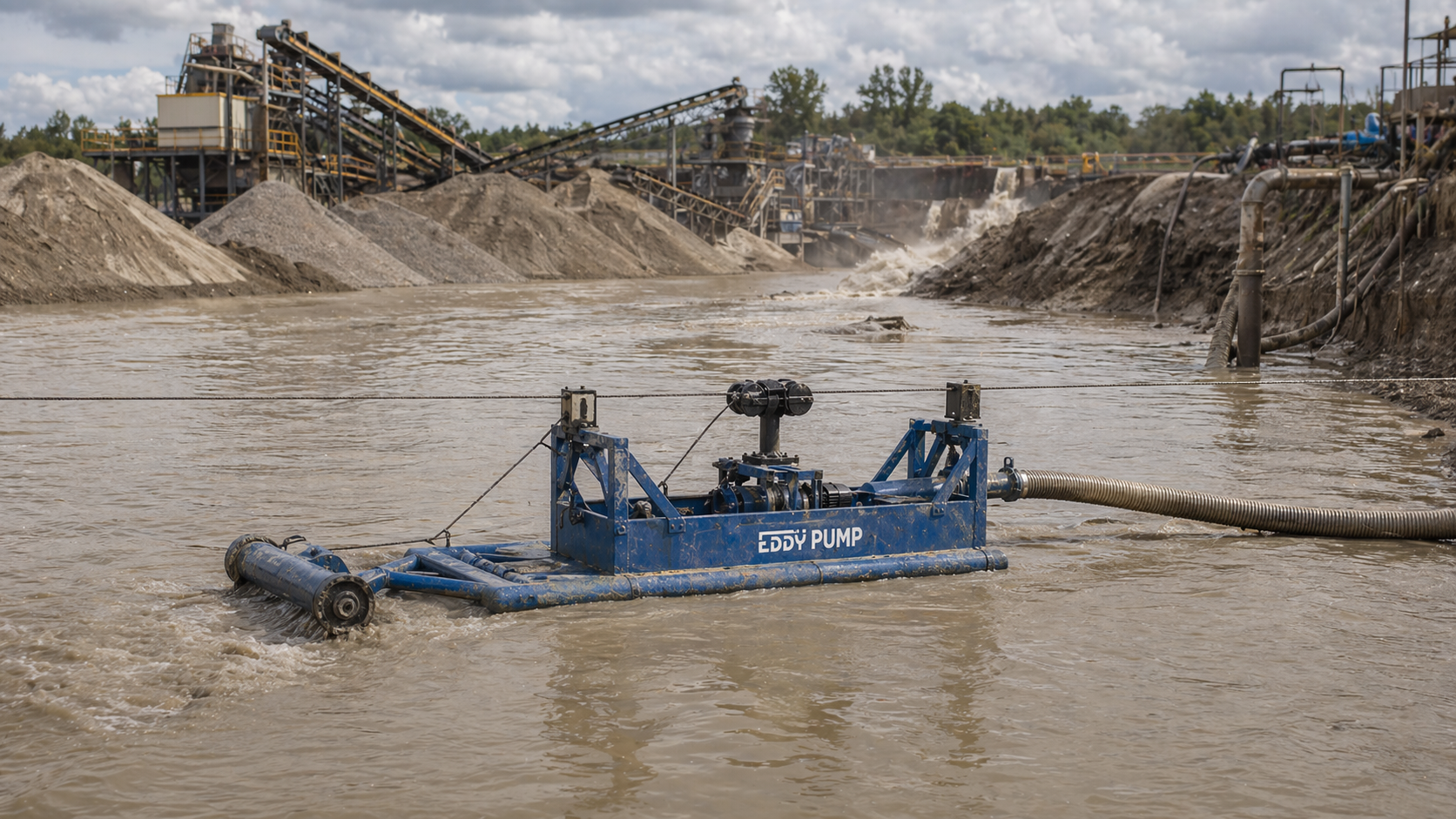 Mini Auger ModDredge in Quary Pond